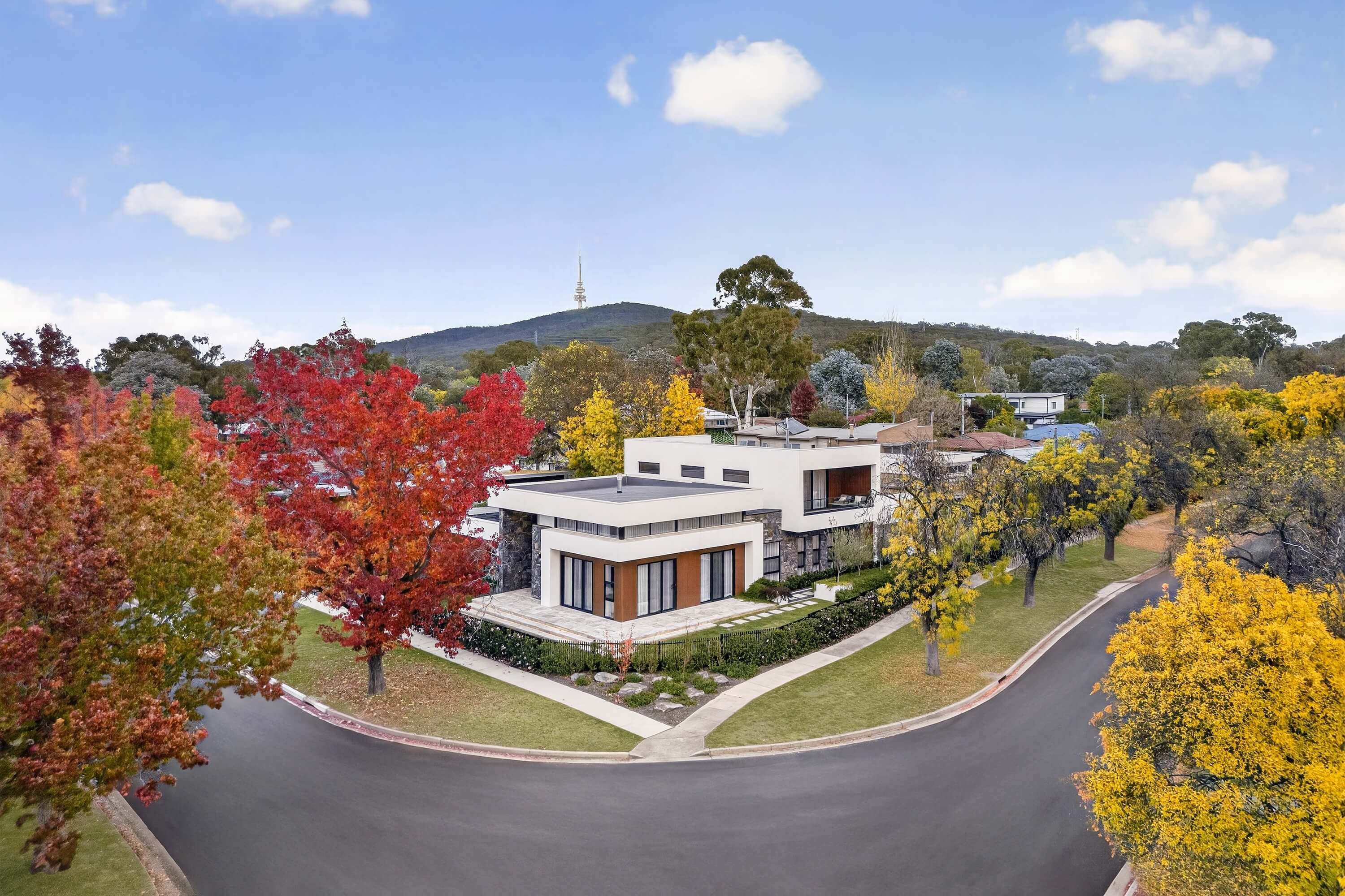 Real estate photography of Canberra built home with Telstra Tower in the background