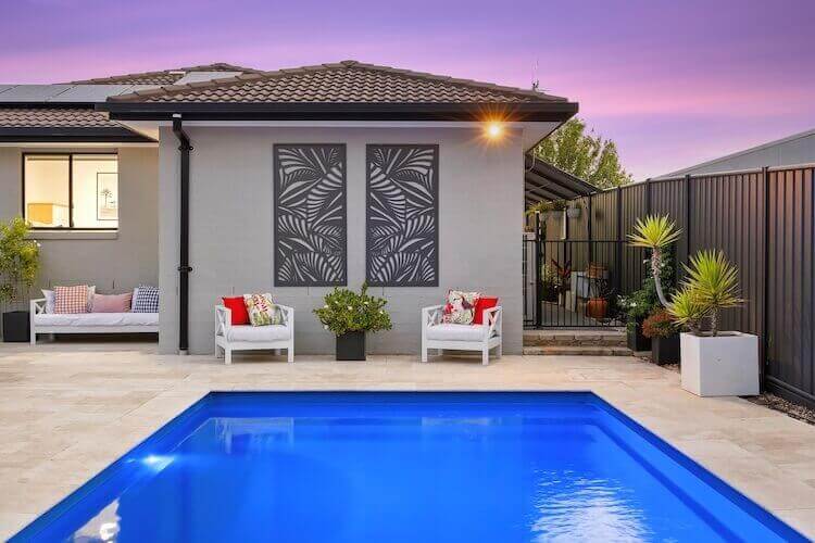 Real estate photography of incredible home pool in Nicholls, ACT